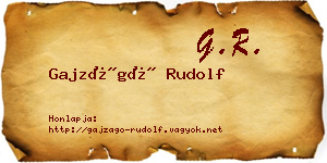 Gajzágó Rudolf névjegykártya
